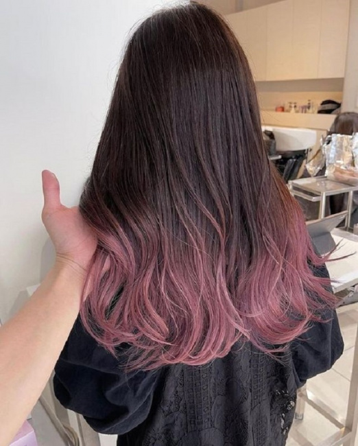 Nhuộm tóc Balayage đẹp tím