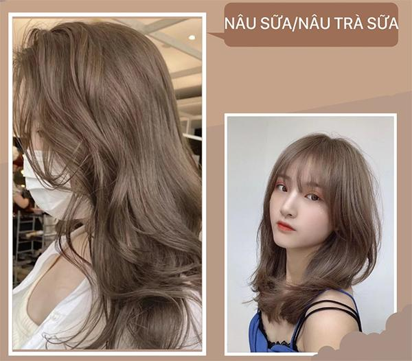 Màu tóc nâu trà sữa Trendy năm nay