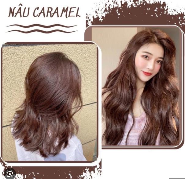 Tóc đẹp màu nâu caramel